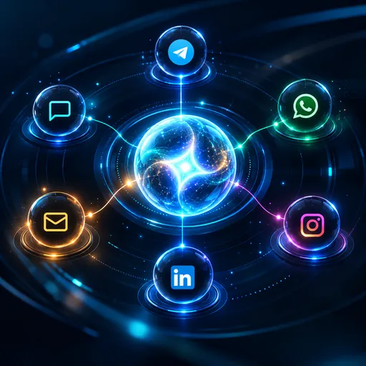 Ein KI-Agent für alle Kanäle: Website-Chat, Telegram, WhatsApp, Instagram, LinkedIn und E-Mail